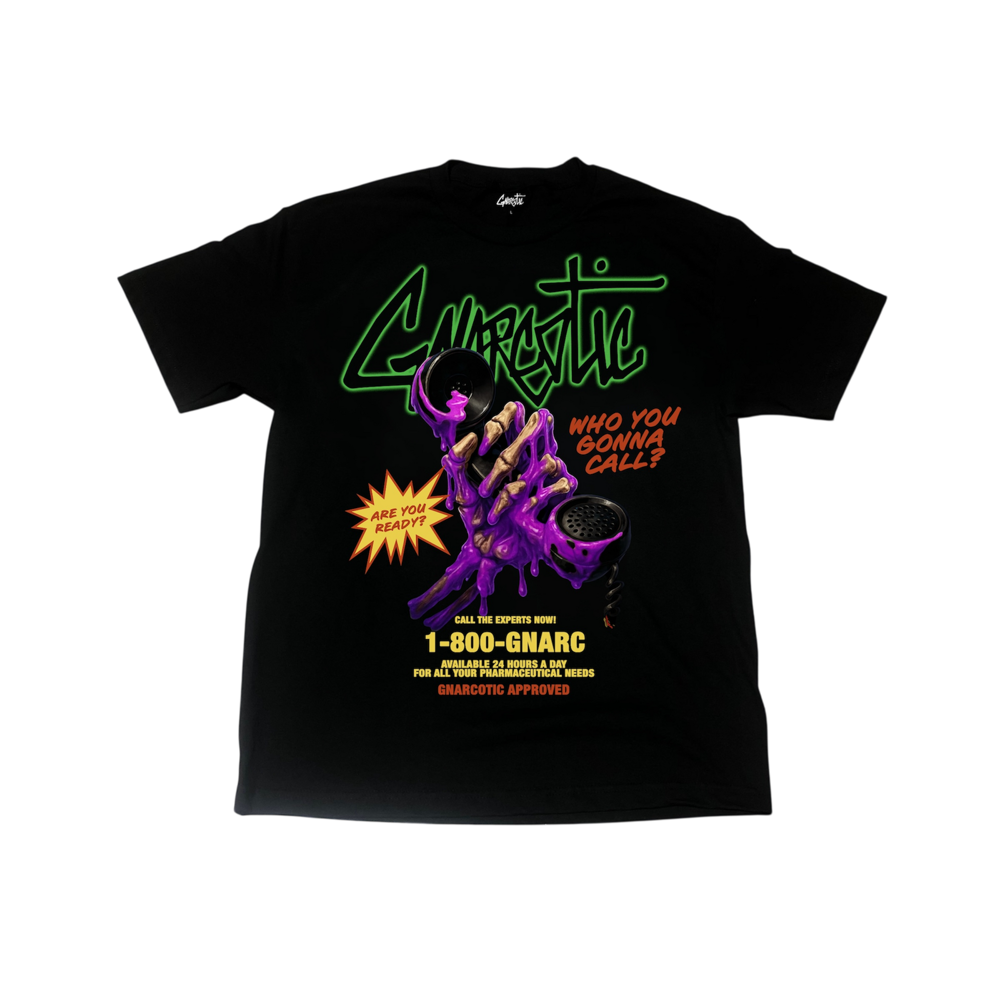 1-800-GNARC TEE - BLACK