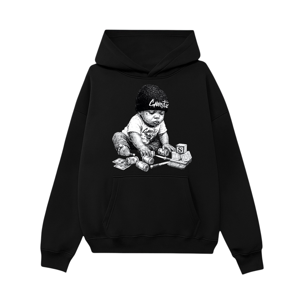 GNARLY BABY HOODIE - BLACK