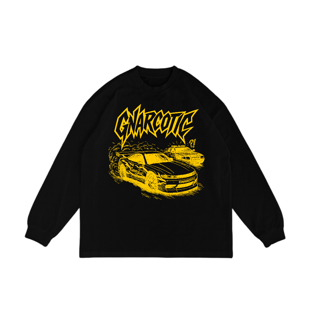 YELLOW RUN FROM 12 LONG SLEEVE - BLACK