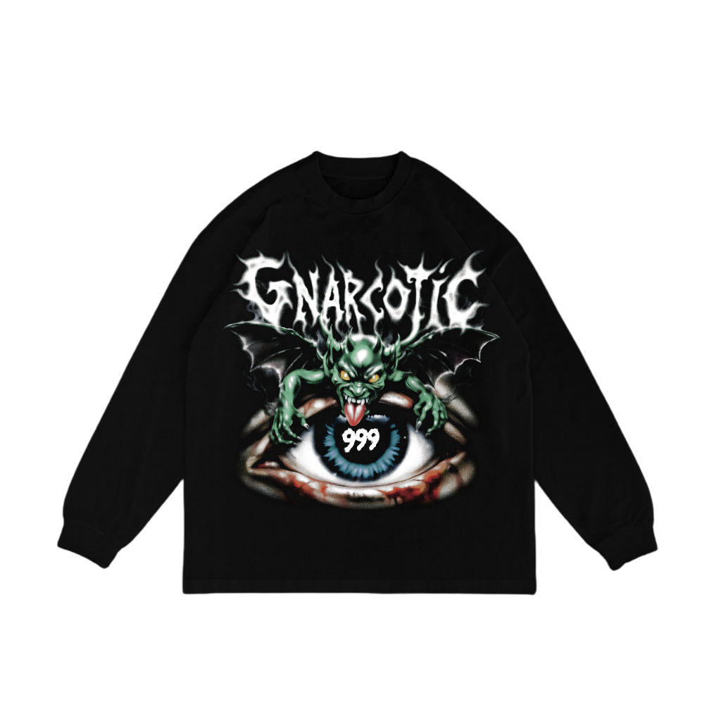 ALL SEEING GREMLIN LONG SLEEVE - BLACK