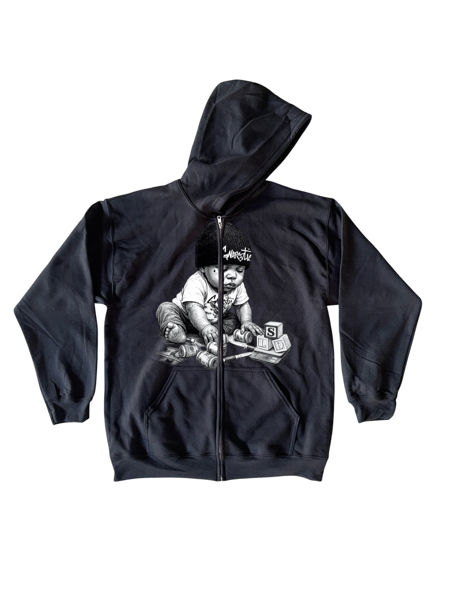 GNARLY BABY ZIP UP - BLACK