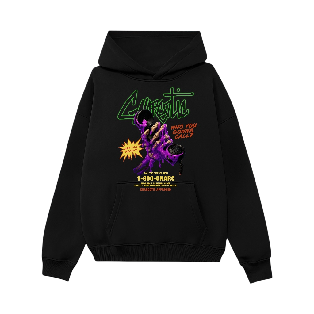 1-800-GNARC HOODIE - BLACK