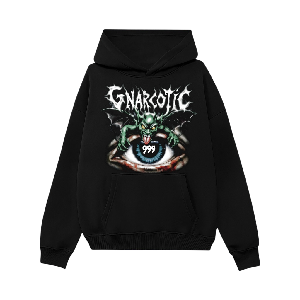 ALL SEEING GREMLIN HOODIE - BLACK