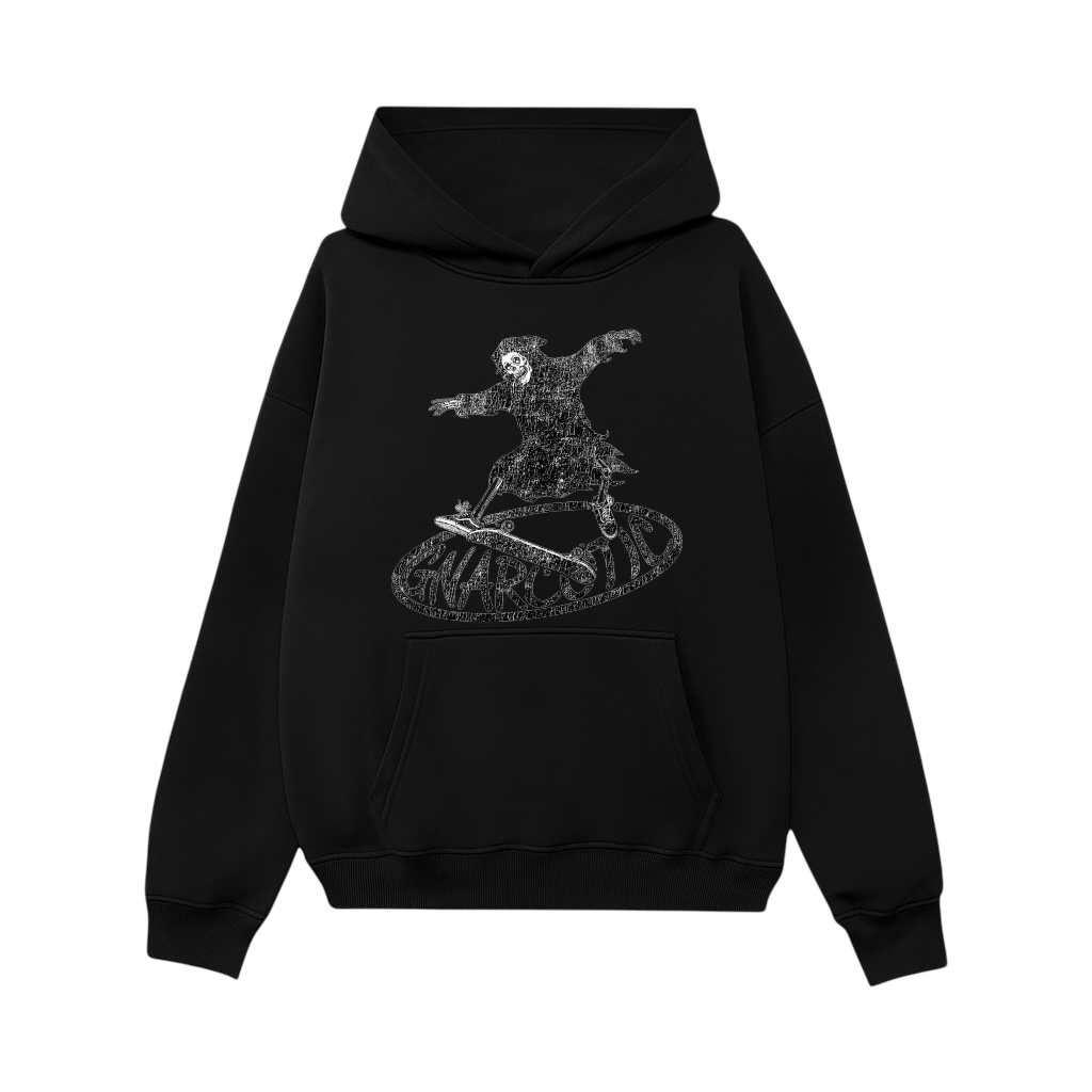 SKATE BONES HOODIE - BLACK