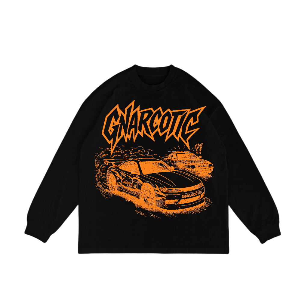 ORANGE RUN FROM 12 LONG SLEEVE - BLACK