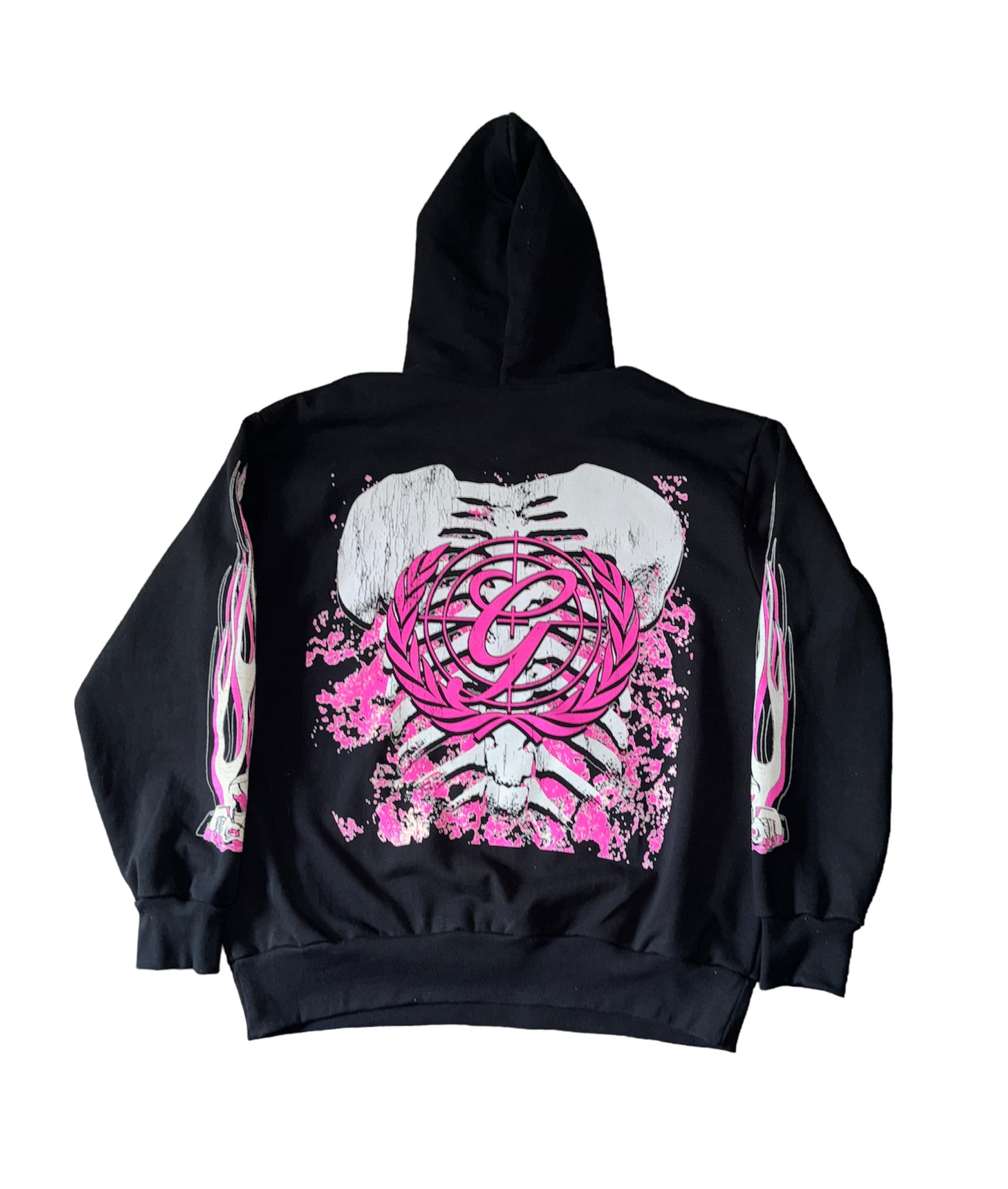 GNARCOTIC x XVI RIB CAGE HOODIE - PINK