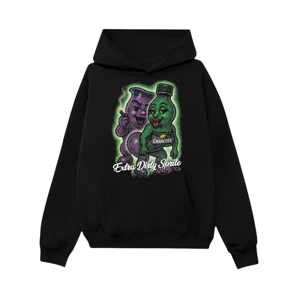 EXTRA DIRTY SPRITE HOODIE - BLACK