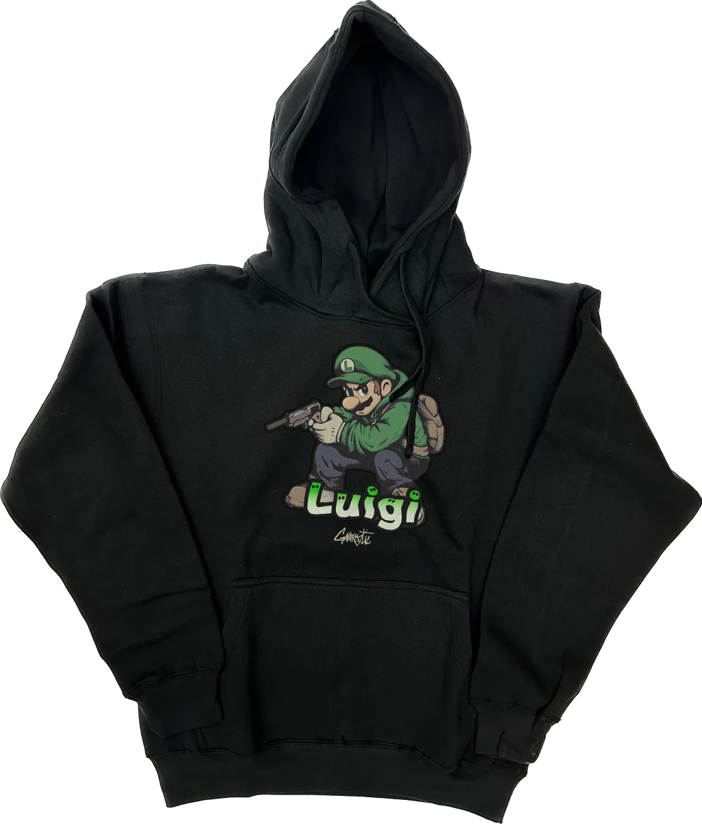 LUIGI MANGIONE HOODIE - BLACK