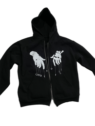 PUPPET MASTER ZIP HOODIE - BLACK