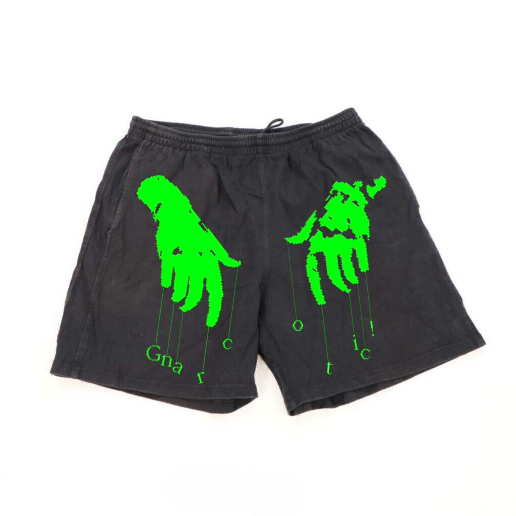 PUPPET MASTER SHORTS - BLACK/NEON GREEN